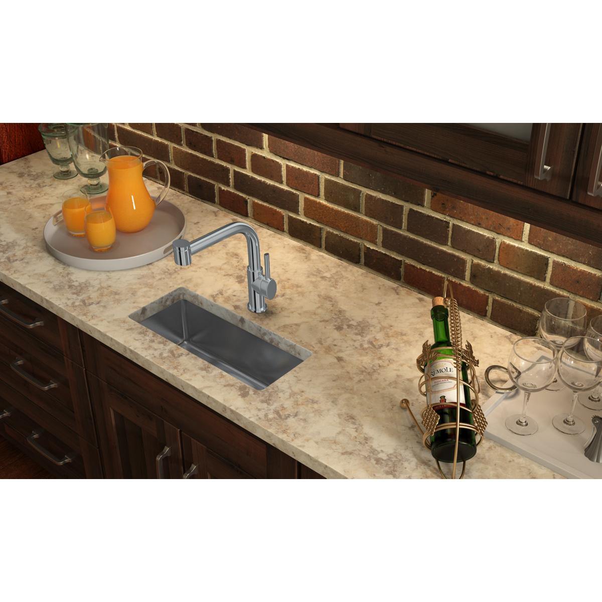 Elkay Crosstown 10" Stainless Steel Kitchen Sink, Polished Satin, EFRU718T