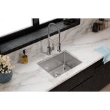 Elkay Crosstown 24" Stainless Steel Kitchen Sink, 16 Gauge, Polished Satin, EFU211510TC