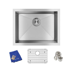 Alternate Image for Elkay Crosstown 24" Stainless Steel Kitchen Sink, 16 Gauge, Polished Satin, EFU211510TC