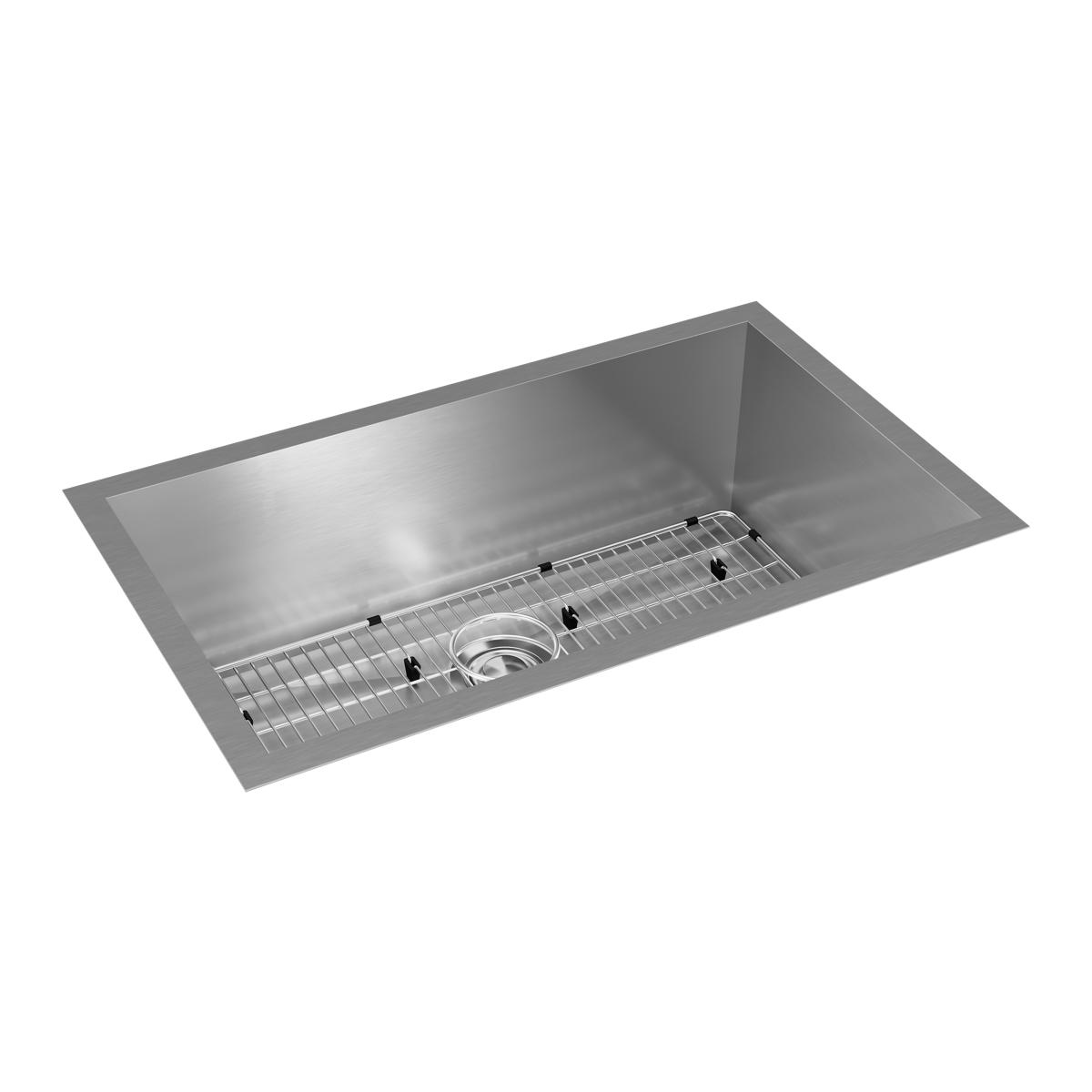 Elkay Crosstown 31" Stainless Steel Kitchen Sink, 16 Gauge, Polished Satin, EFU281610TC