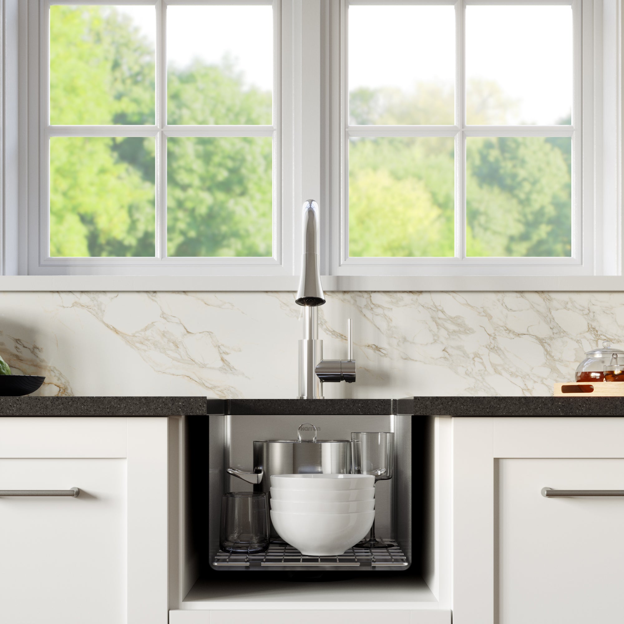 Karran Elite 15" Rectangular Stainless Steel Bar/Prep Sink with Accessories, 16 Gauge, EL-71-PK1