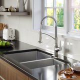 Karran Elite 33" Undermount Stainless Steel Kitchen Sink with Accessories, 60/40 Double Bowl, 16 Gauge, EL-78R-PK1