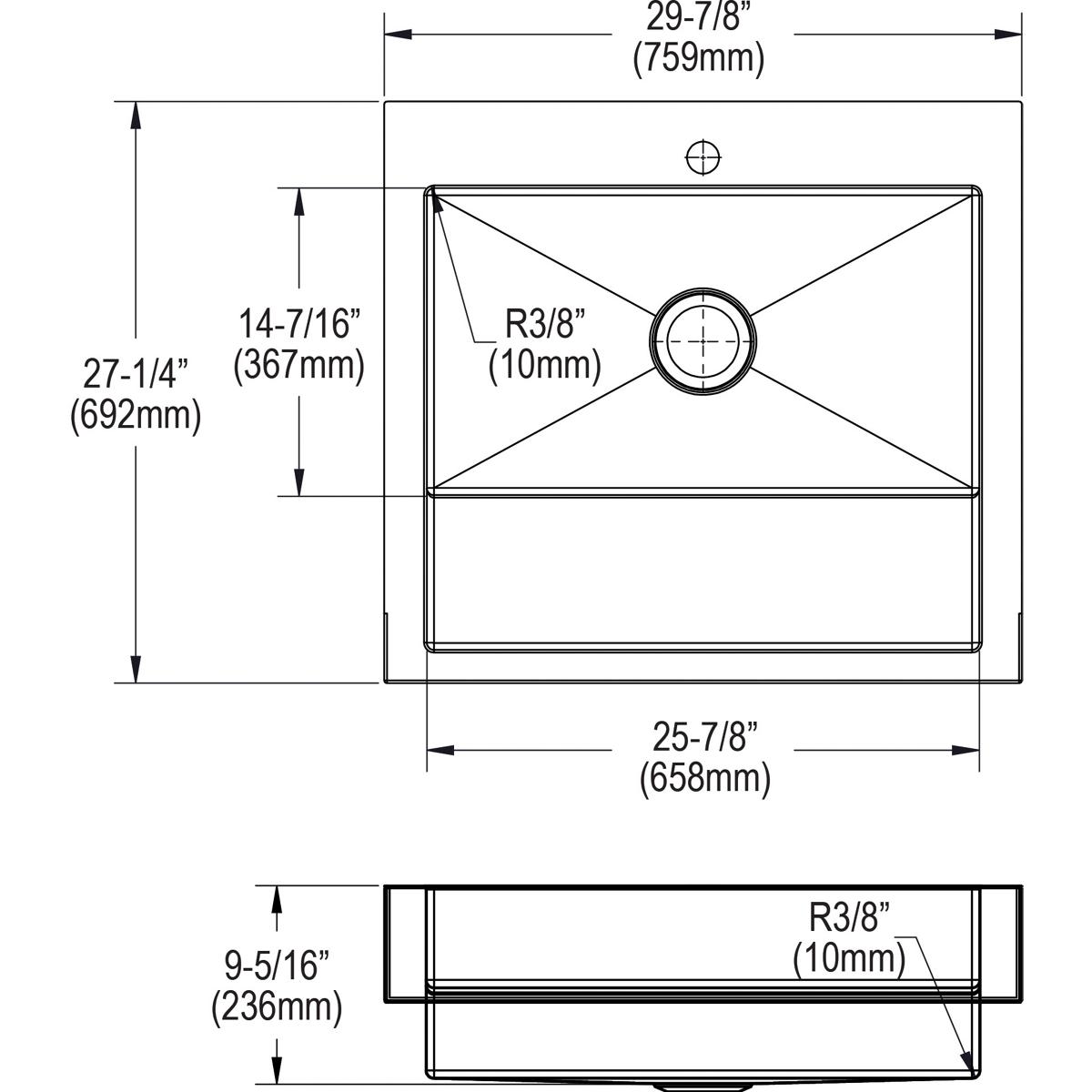Elkay 30" Stainless Steel ADA Workstation Farmhouse Sink, Polished Satin, ELDSSF30279DBG - The Sink Boutique