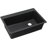 Elkay Classic 33" Quartz Kitchen Sink, Black, ELG13322BK0 - The Sink Boutique