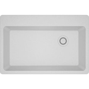 Alternate Image for Elkay Classic 33" Quartz Kitchen Sink, White, Pre-scored for up to 7 Faucet Hole, ELG13322WH0