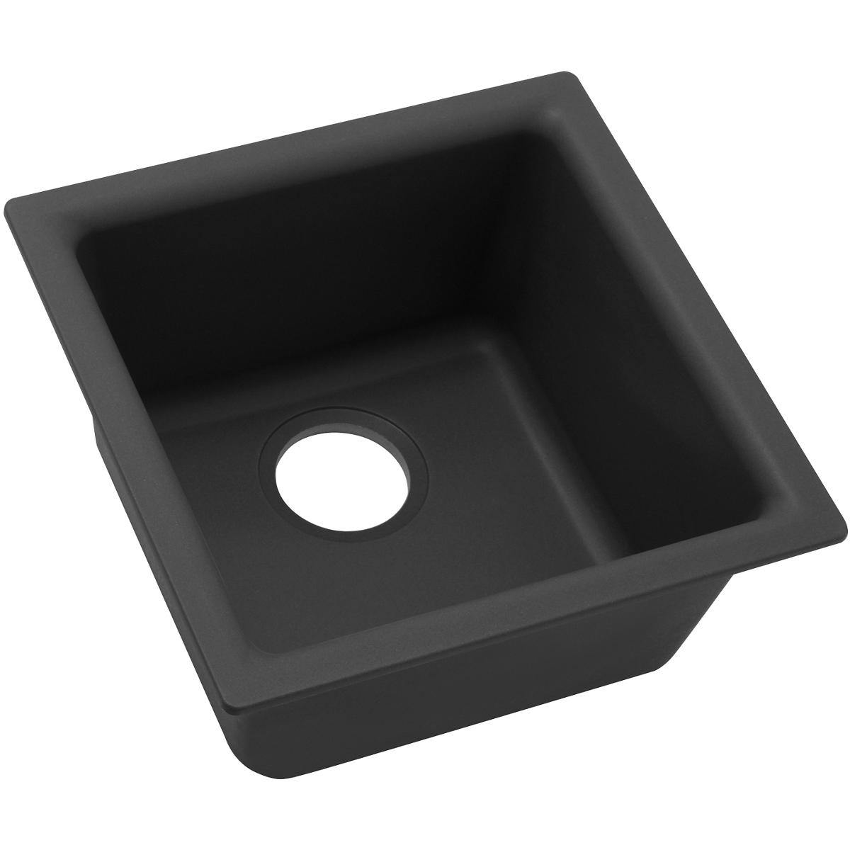Elkay Classic 16" Quartz Bar Sink, Black, ELG1616BK0 - The Sink Boutique