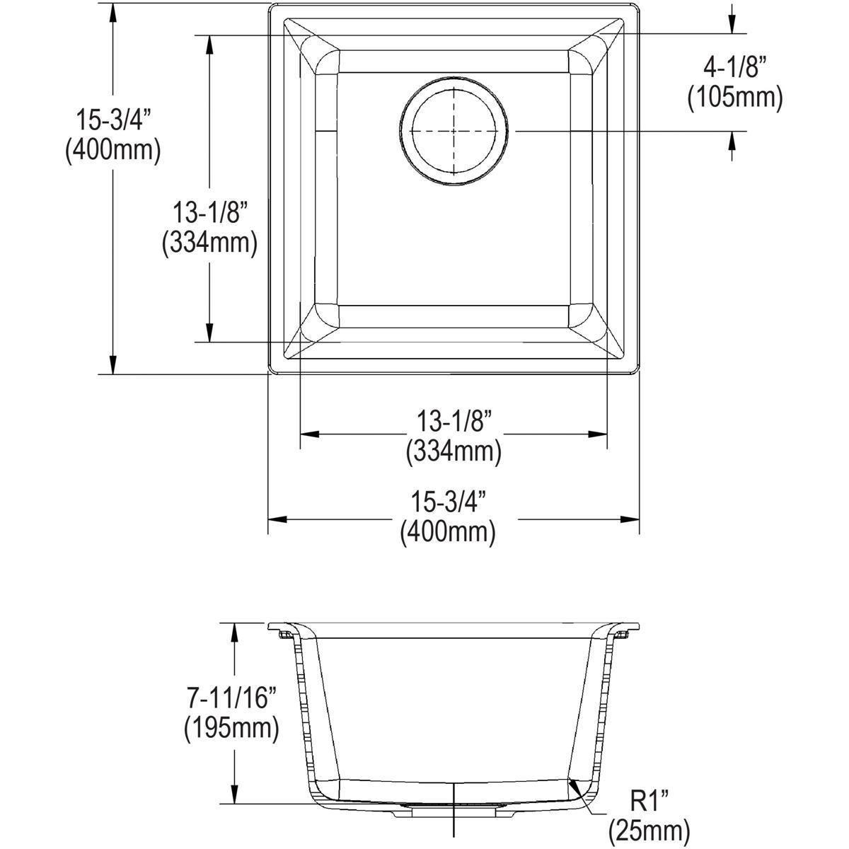Elkay Classic 16" Quartz Bar Sink, Putty, ELG1616PT0 - The Sink Boutique