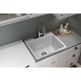 Elkay Classic 25" Quartz Laundry Sink, White, ELG252212PDWH0 - The Sink Boutique