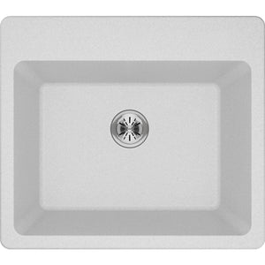 Alternate Image for Elkay Classic 25" Quartz Laundry Sink, White, ELG252212PDWH0