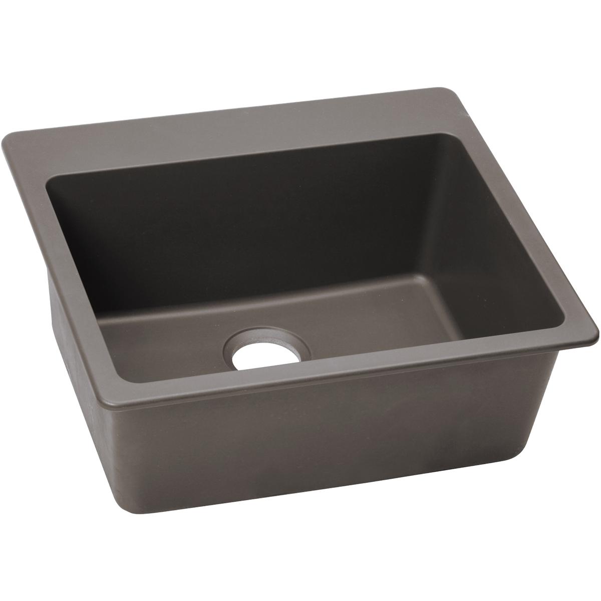 Elkay Classic 25" Quartz Kitchen Sink, Greige, ELG2522GR0 - The Sink Boutique
