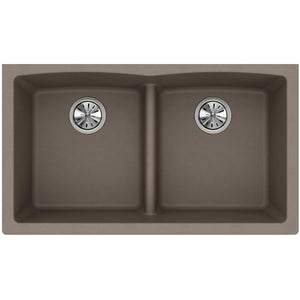 Alternate Image for Elkay Classic 33" Quartz Kitchen Sink, 50/50 Double Bowl, Greige, ELGDULB3322GR0