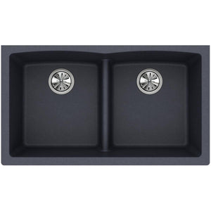 Alternate Image for Elkay Classic 33" Quartz Kitchen Sink, 50/50 Double Bowl, Dusk Gray, ELGDULB3322GY0