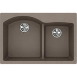 Elkay Classic 33" Quartz Kitchen Sink, 55/45 Double Bowl, Greige, ELGH3322RGR0