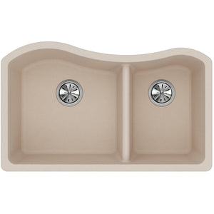Alternate Image for Elkay Classic 33" Quartz Kitchen Sink, 60/40 Double Bowl, Putty, ELGHU3220RPT0
