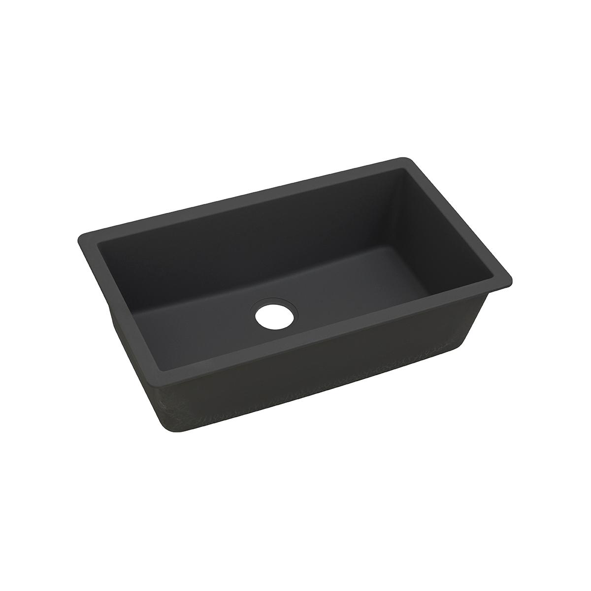 Elkay Classic 33" Quartz Kitchen Sink, Black, ELGRU13322BK0 - The Sink Boutique