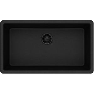 Alternate Image for Elkay Classic 33" Quartz Kitchen Sink, Black, ELGRU13322BK0
