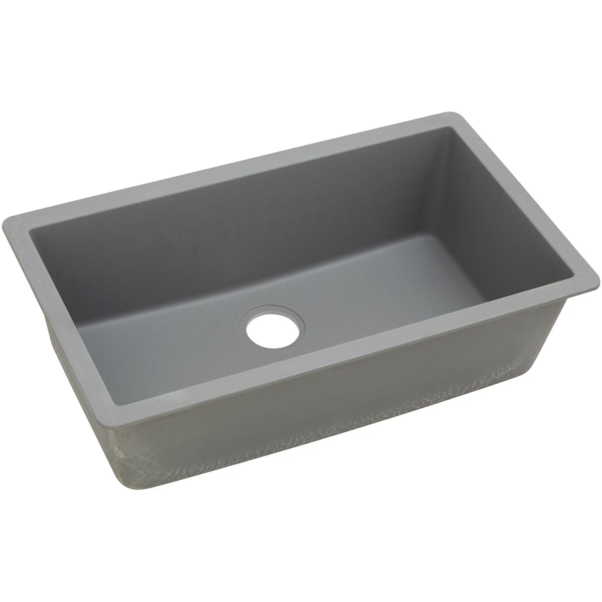 Elkay Classic 33" Quartz Kitchen Sink, Greystone, ELGRU13322GS0 - The Sink Boutique