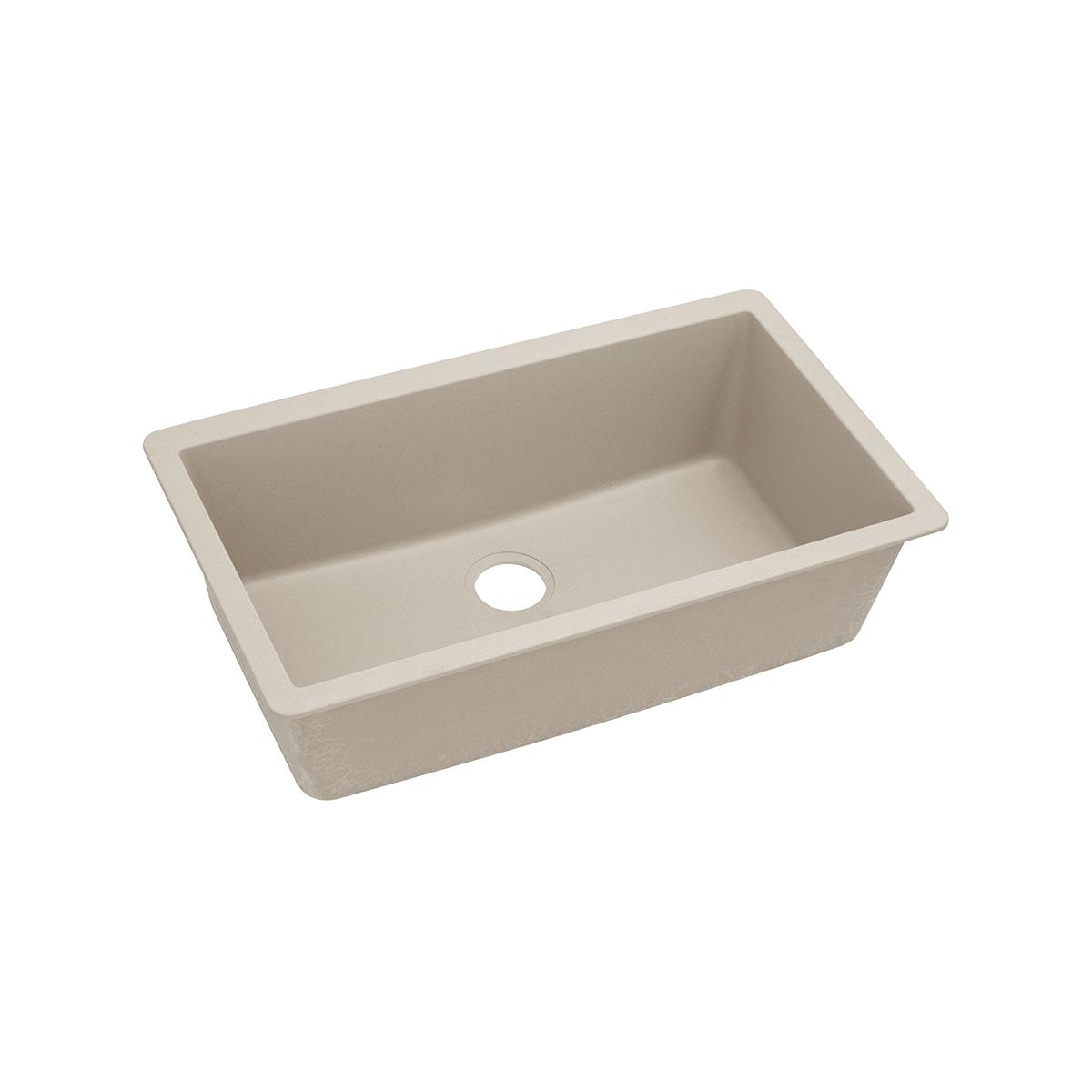 Elkay Classic 33" Quartz Kitchen Sink, Putty, ELGRU13322PT0 - The Sink Boutique