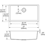 Elkay Classic 33" Quartz Kitchen Sink, Bisque, ELGRU13322BQ0 - The Sink Boutique