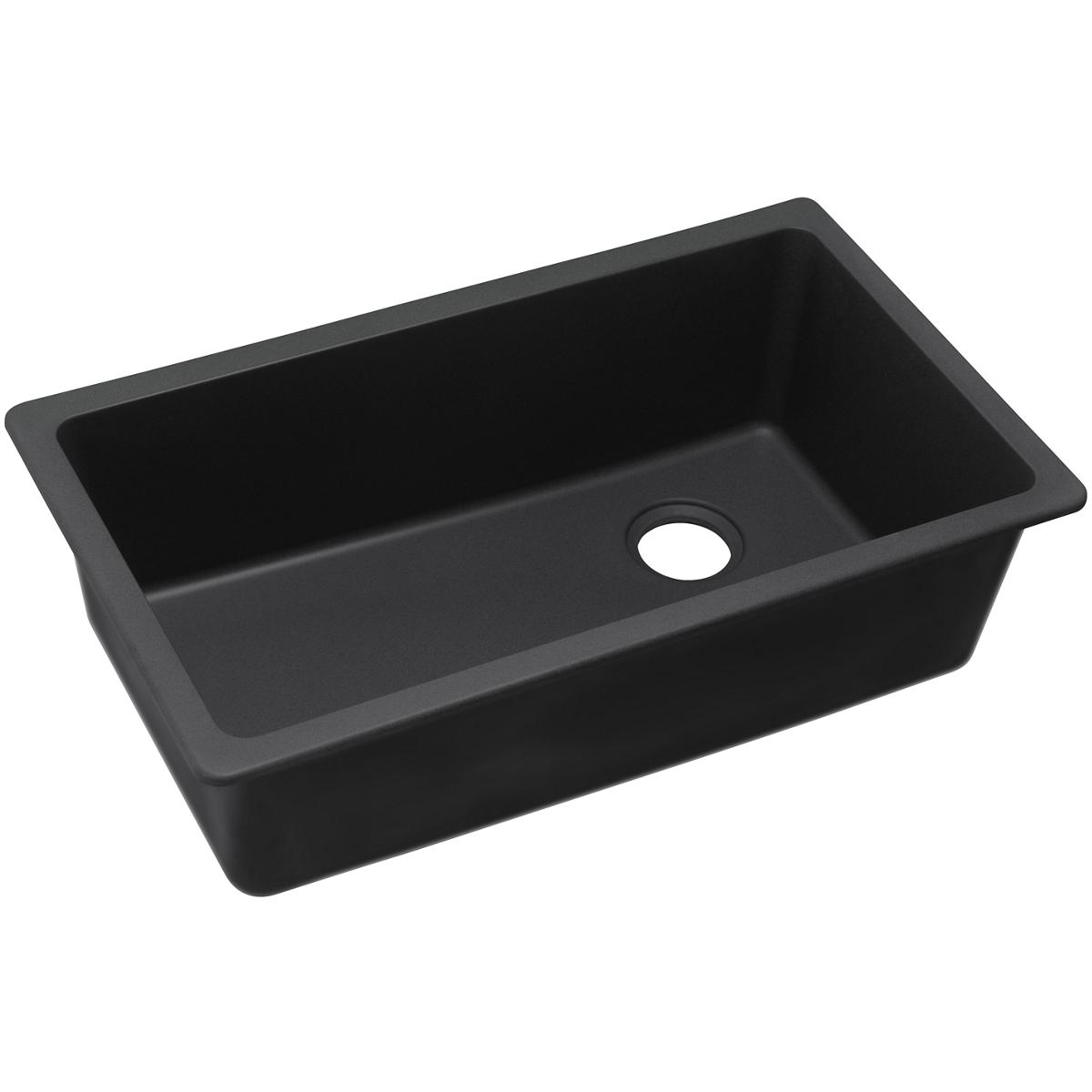 Elkay Classic 33" Quartz Kitchen Sink, Black, ELGU13322BK0 - The Sink Boutique
