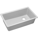 Elkay Classic 33" Quartz Kitchen Sink, White, ELGU13322WH0 - The Sink Boutique