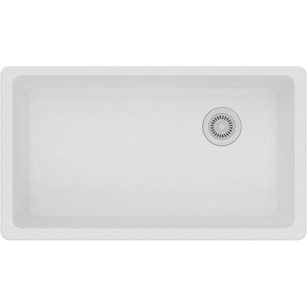 Elkay ELGU13322WH0 Classic 33" Quartz Kitchen Sink, Single Bowl, White