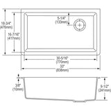 Elkay Classic 33" Quartz Kitchen Sink, Greige, ELGU13322GR0 - The Sink Boutique