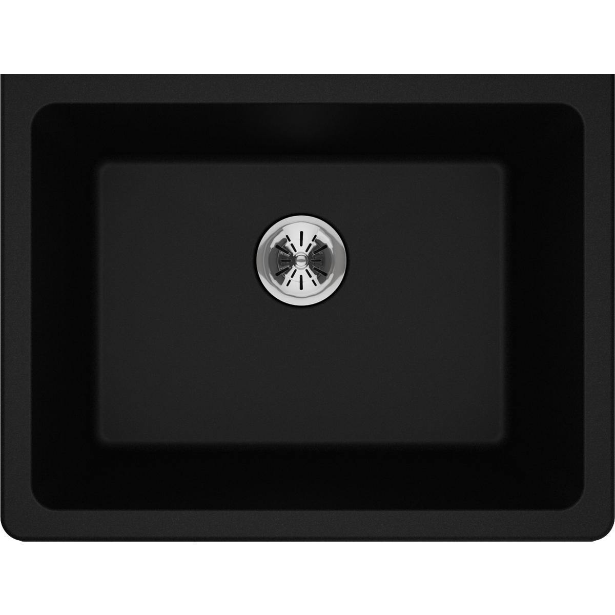 Elkay Classic 25" Quartz Laundry Sink, Black, ELGU251912PDBK0
