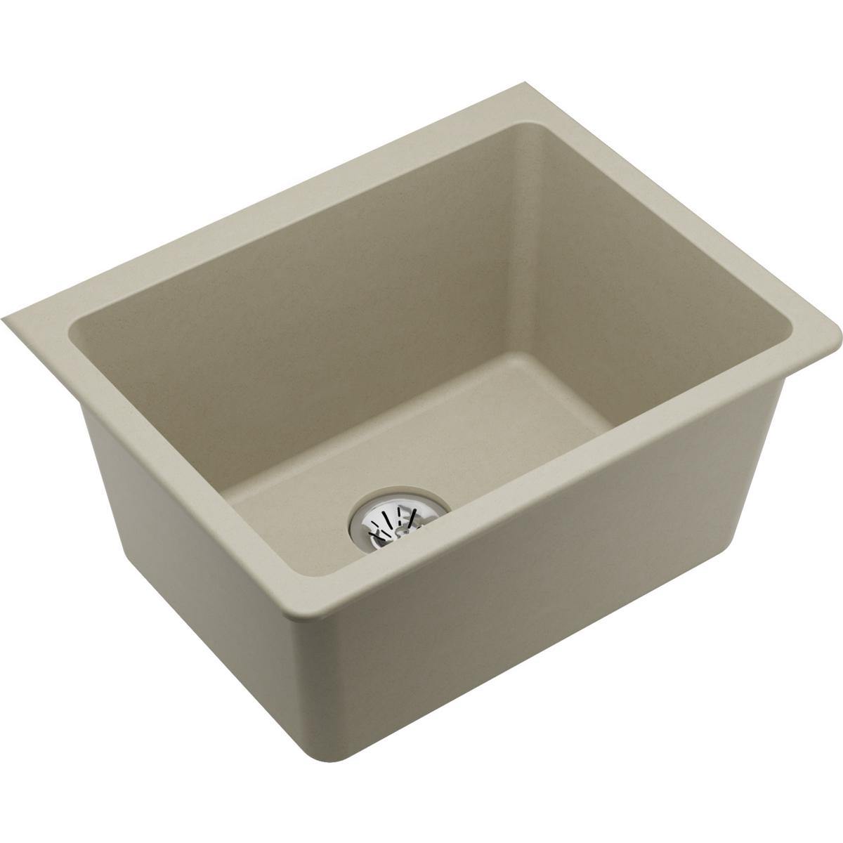 Elkay Classic 25" Quartz Laundry Sink, Bisque, ELGU251912PDBQ0 - The Sink Boutique
