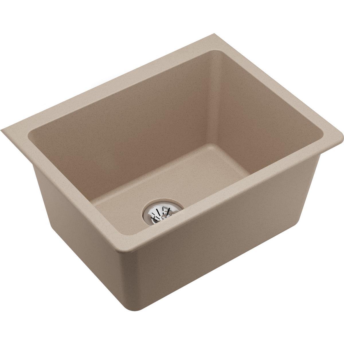 Elkay Classic 25" Quartz Laundry Sink, Putty, ELGU251912PDPT0 - The Sink Boutique
