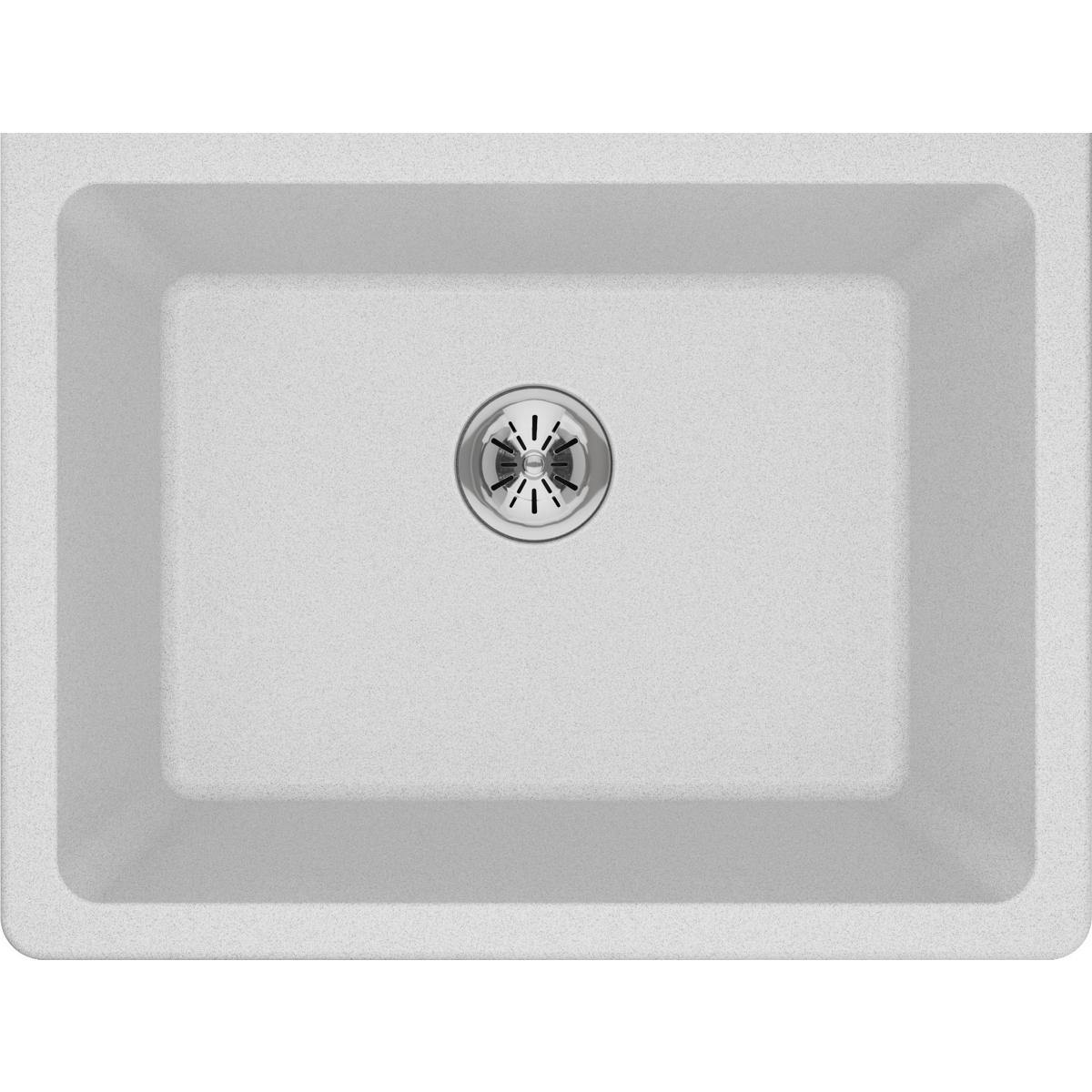Elkay Classic 25" Quartz Laundry Sink, White, ELGU251912PDWH0