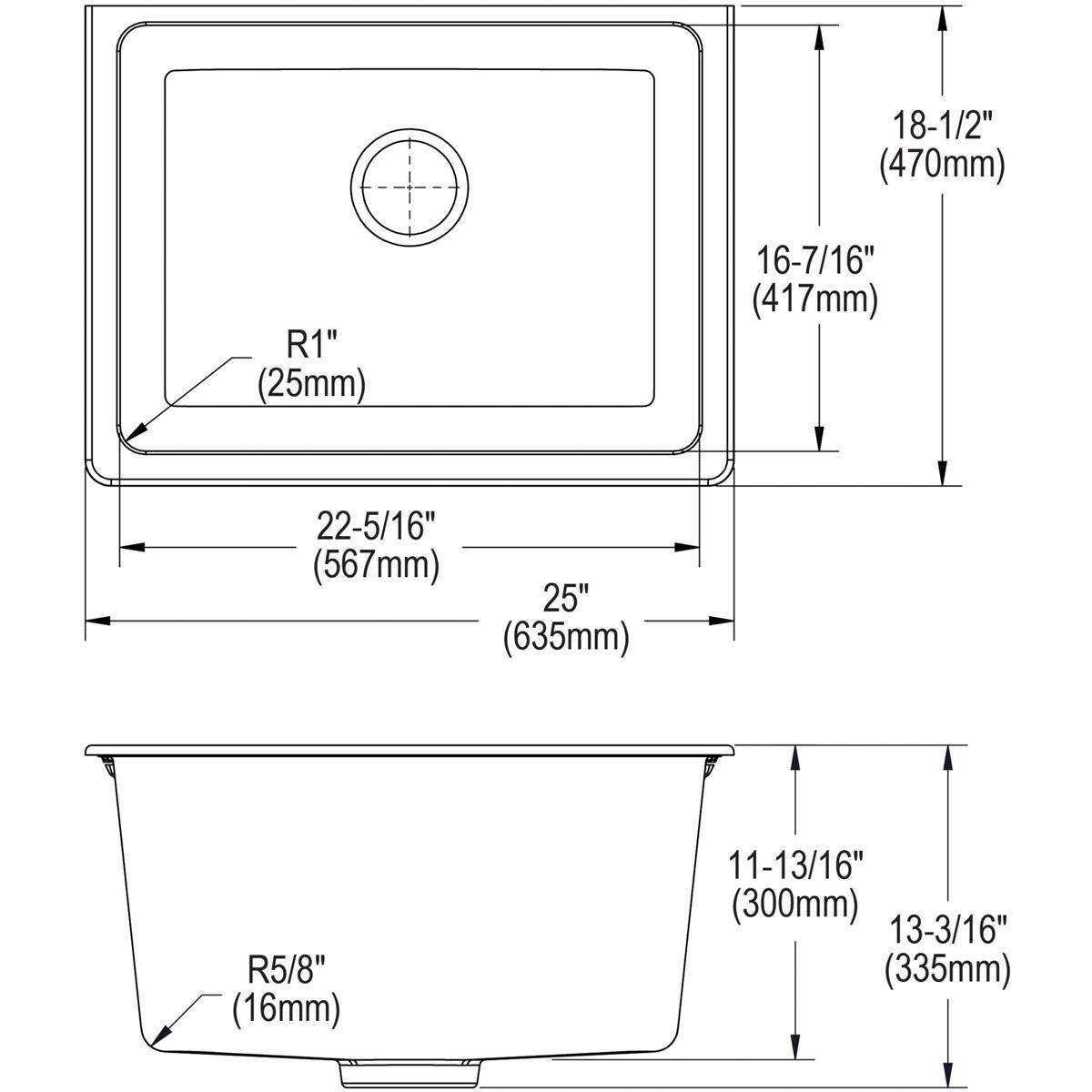 Elkay Classic 25" Quartz Laundry Sink, Mocha, ELGU251912PDMC0 - The Sink Boutique