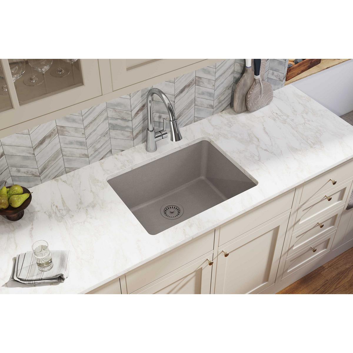 Elkay Classic 25" Quartz Kitchen Sink, Greige, ELGU2522GR0 - The Sink Boutique