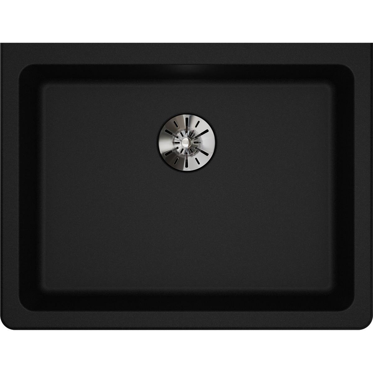 Elkay Classic 25" Quartz Kitchen Sink, Black, ELGUAD2519PDBK0