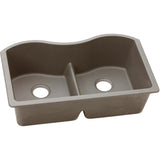 Elkay Classic 33" Quartz Kitchen Sink, 50/50 Double Bowl, Greige, ELGULB3322GR0 - The Sink Boutique