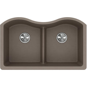 Alternate Image for Elkay Classic 33" Quartz Kitchen Sink, 50/50 Double Bowl, Greige, ELGULB3322GR0