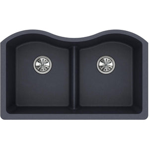 Alternate Image for Elkay Classic 33" Quartz Kitchen Sink, 50/50 Double Bowl, Dusk Gray, ELGULB3322GY0