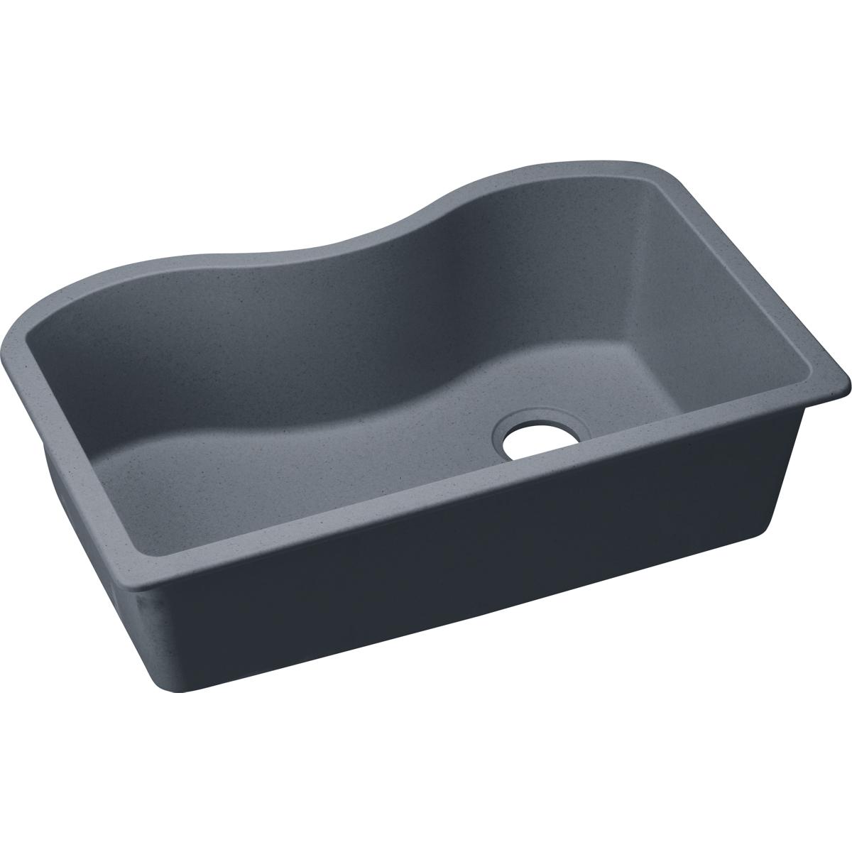 Elkay Classic 33" Quartz Kitchen Sink, Dusk Gray, ELGUS3322RGY0 - The Sink Boutique