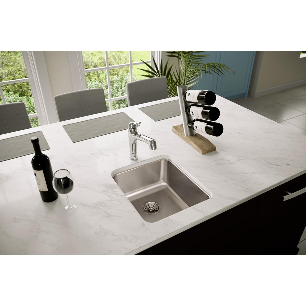 Elkay Lustertone Classic 16" Stainless Steel Kitchen Sink, Lustrous Satin, ELUH1316 - The Sink Boutique