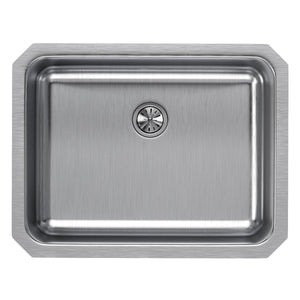 Alternate Image for Elkay Lustertone Classic 24" Stainless Steel Kitchen Sink, 18 Gauge, Lustrous Satin, ELUH2115PD