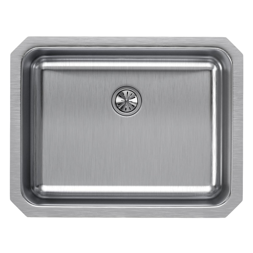 Elkay ELUH2115PD Lustertone Classic 24 Stainless Steel Kitchen Sink   ELUH2115PD Topview 1024x1024 