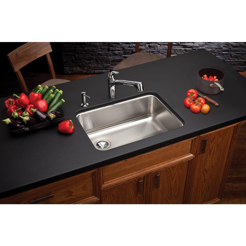 Elkay Lustertone Classic 26" Stainless Steel Kitchen Sink, Lustrous Satin, ELUH2317L