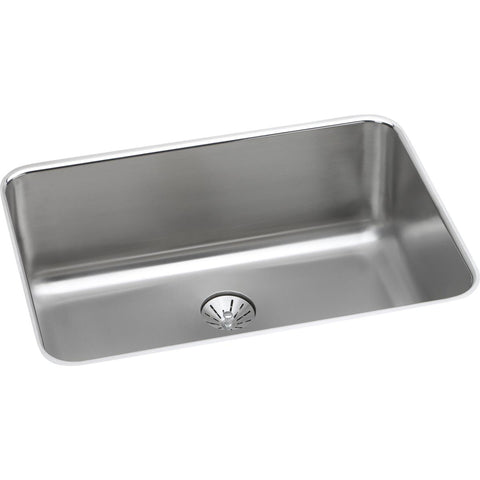 Elkay Lustertone Classic 27" Stainless Steel Kitchen Sink, Lustrous Satin, ELUH241610PD