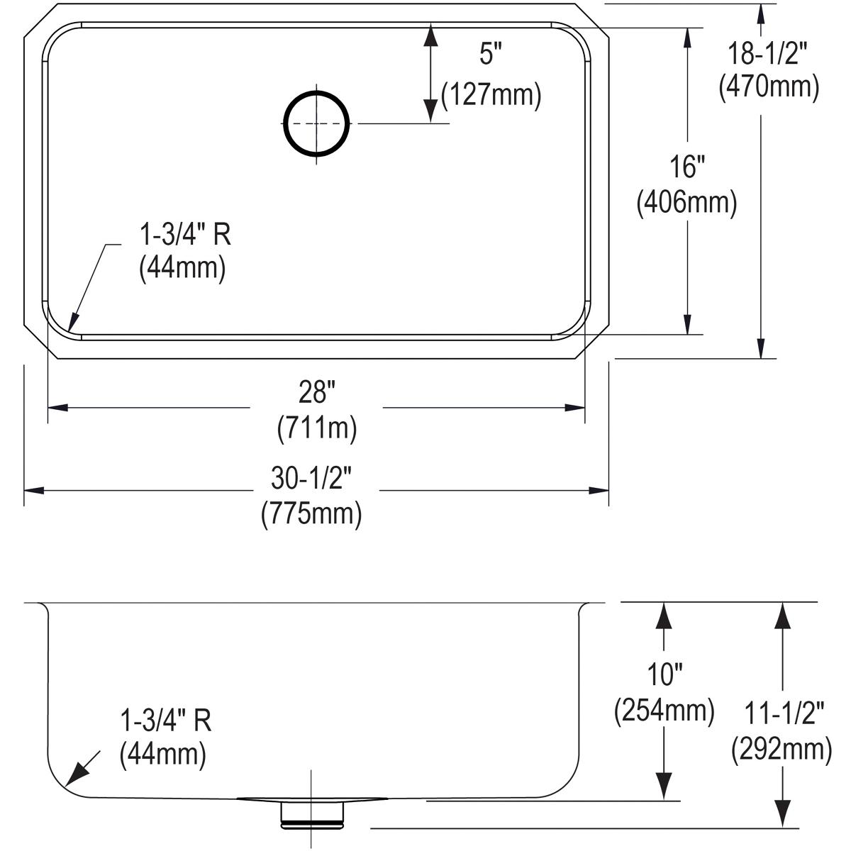 Elkay Lustertone Classic 31" Stainless Steel Kitchen Sink Kit, Lustrous Satin, ELUH281610PDBG - The Sink Boutique
