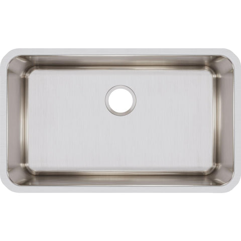 Elkay Lustertone Classic 31" Stainless Steel Kitchen Sink, Lustrous Satin, ELUH281612