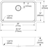 Elkay Lustertone Classic 31" Stainless Steel Kitchen Sink Kit, Lustrous Satin, ELUH2816DBG - The Sink Boutique