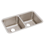 Elkay Lustertone Classic 31" Stainless Steel Kitchen Sink, 50/50 Double Bowl, Lustrous Satin, ELUH311810 - The Sink Boutique