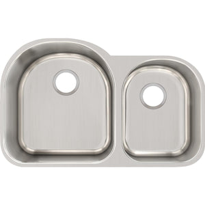 Alternate Image for Elkay Lustertone Classic 31" Stainless Steel Kitchen Sink, 60/40 Double Bowl, 18 Gauge, Lustrous Satin, ELUH311910R