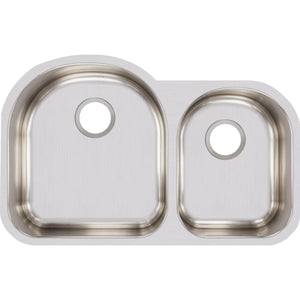 Alternate Image for Elkay Lustertone Classic 31" Stainless Steel Kitchen Sink, 60/40 Double Bowl, 18 Gauge, Lustrous Satin, ELUH3119R