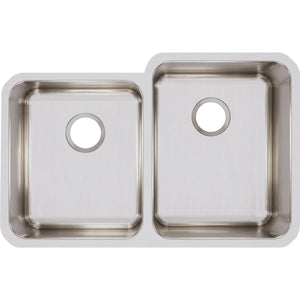 Alternate Image for Elkay Lustertone Classic 31" Stainless Steel Kitchen Sink, 50/50 Double Bowl, 18 Gauge, Lustrous Satin, ELUH3120L